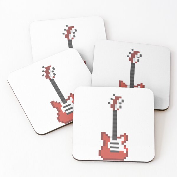 Item preview, Pixel Art Red Electric Guitar Design designed and sold by K1llexx.