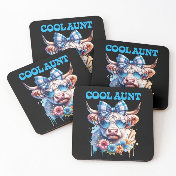 Item preview, Cool Aunt Highland Cow, Trendy Farmhouse Chic designed and sold by Bliss Find And Design.