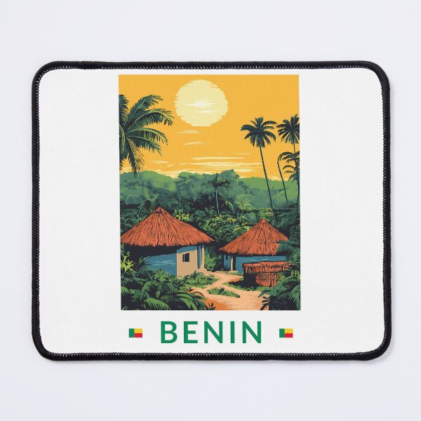 Item preview, Benin Sunset Illustration Travel Art Vintage designed and sold by KrisSidDesigns.