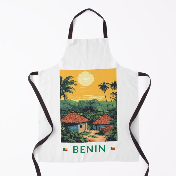 Item preview, Benin Sunset Illustration Travel Art Vintage designed and sold by KrisSidDesigns.