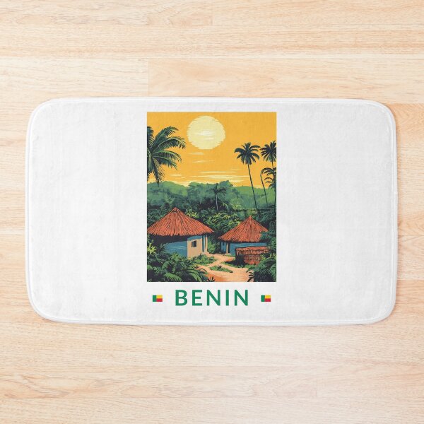 Item preview, Benin Sunset Illustration Travel Art Vintage designed and sold by KrisSidDesigns.
