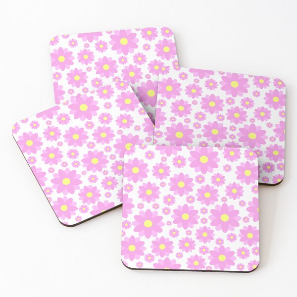 Item preview, Retro Boho Style Hippy Light Pink Flower Floral Print Pattern designed and sold by MaedK.