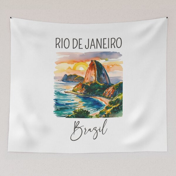 Item preview, A Watercolor Design of Rio de Janeiro - Brazil  designed and sold by Sketch-Shack.