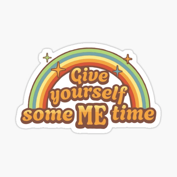 Item preview, Give yourself some me time retro rainbow designed and sold by glowvim.