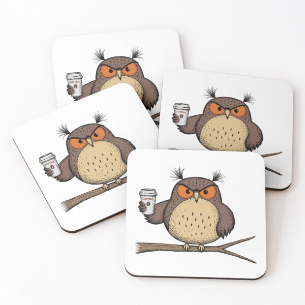Item preview, Brewed Awakening: Owl's Morning Buzz designed and sold by Coollzone.