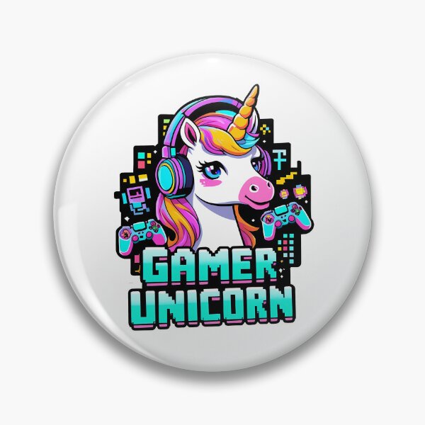 Item preview, Gamer Unicorn: Pixel Power Gamer designed and sold by zoughlal.