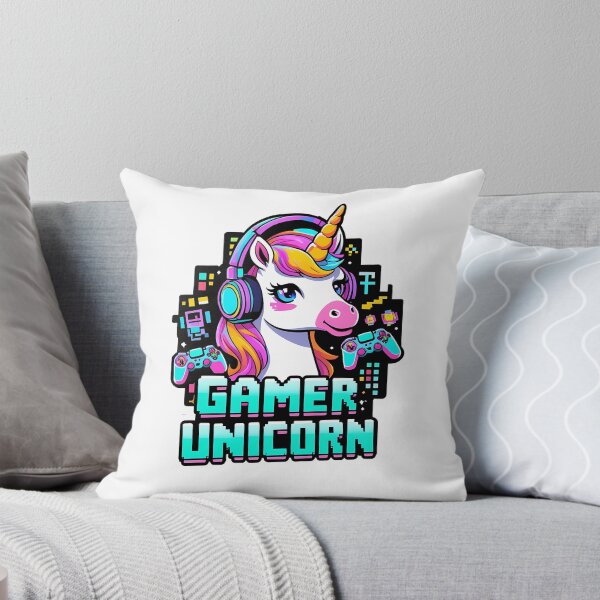 Item preview, Gamer Unicorn: Pixel Power Gamer designed and sold by zoughlal.