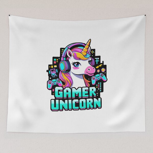 Item preview, Gamer Unicorn: Pixel Power Gamer designed and sold by zoughlal.