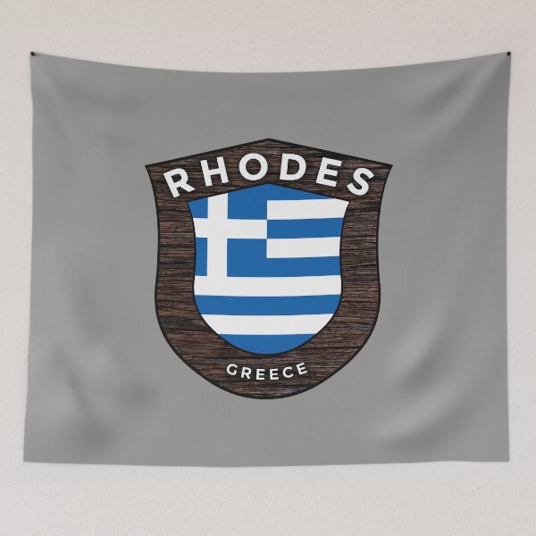 Item preview, Rhodes Greece Emblem Flag designed and sold by World Designs.