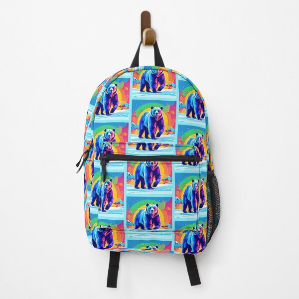 Item preview, Colorful Snow Bear Art designed and sold by Health And Fitness Posts e-Store.