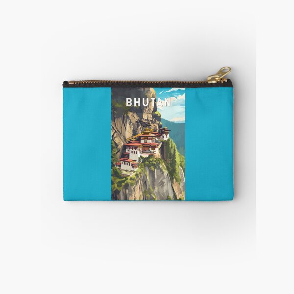Item preview, Bhutan Illustration Travel Art Vintage designed and sold by KrisSidDesigns.