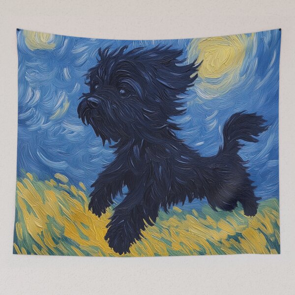 Item preview, Affenpinscher | Post-impressionist painting style designed and sold by ComicsFactory.