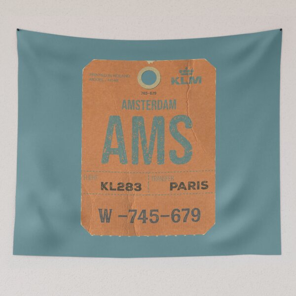 Item preview, Amsterdam Retro KLM airtag  designed and sold by LostTravelersLab.