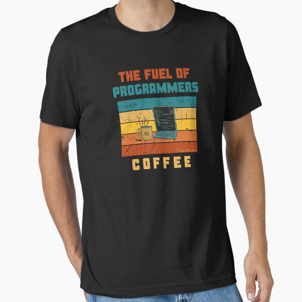 Item preview, The Fuel of Programmers  Coffee retro vibes designed and sold by FatsaStampa.