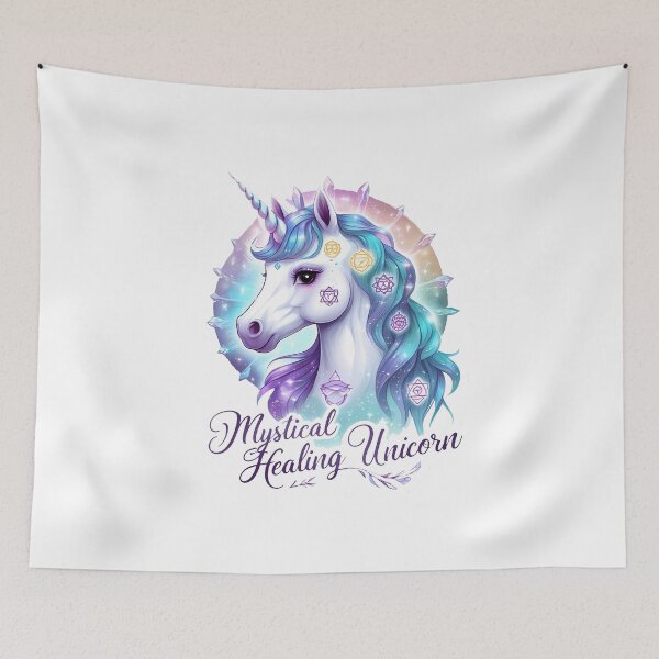 Item preview, Mystical Healing Unicorn: Chakra Harmony Edition designed and sold by zoughlal.