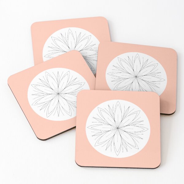 Item preview, Geometric Flower - Coral designed and sold by J-MT.