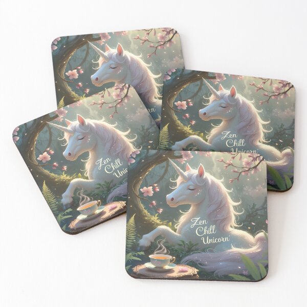 Item preview, Zen Chill Unicorn: Tea Garden Serenity designed and sold by zoughlal.