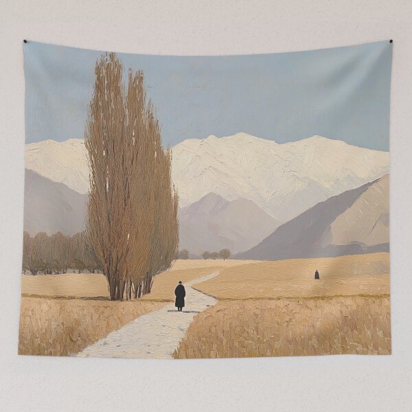 Item preview, Afghanistan landscape | Post-impressionist painting style designed and sold by ComicsFactory.