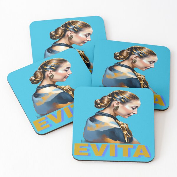 Item preview, Evita in Profile in Blue and Gold designed and sold by CMooreWorx.