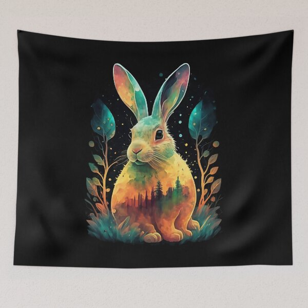 Item preview, Rabbit hides among tall grass designed and sold by Ann Miu Deluxe.