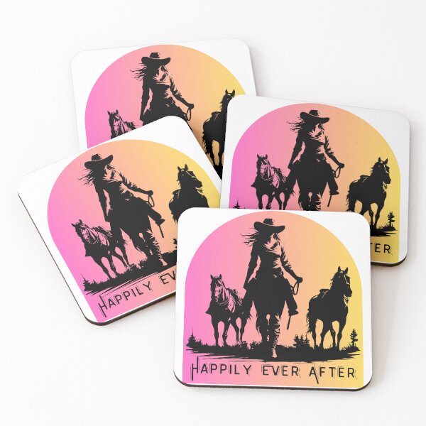 Item preview, Happily Ever After - Sunset Cowgirl and Her Horses designed and sold by metalsmithmomma.