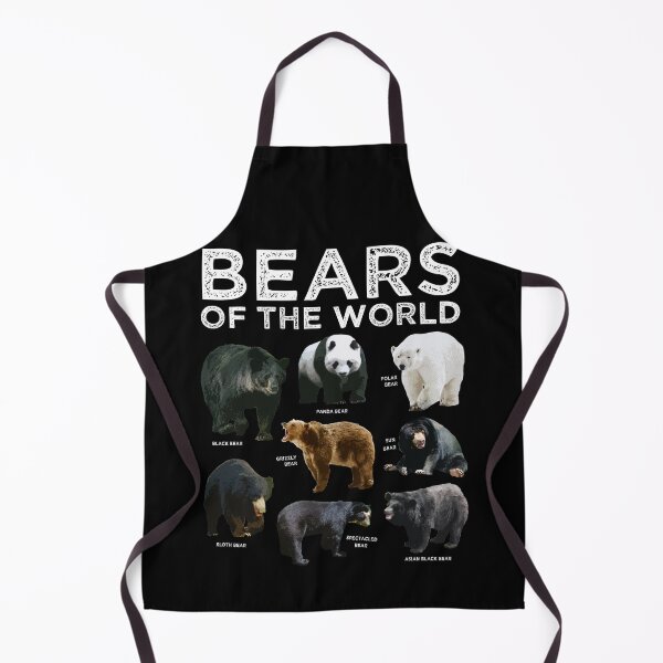 Item preview, Eight Bears of the World Panda Polar Grizzly Black Cute designed and sold by NUMAcreations.