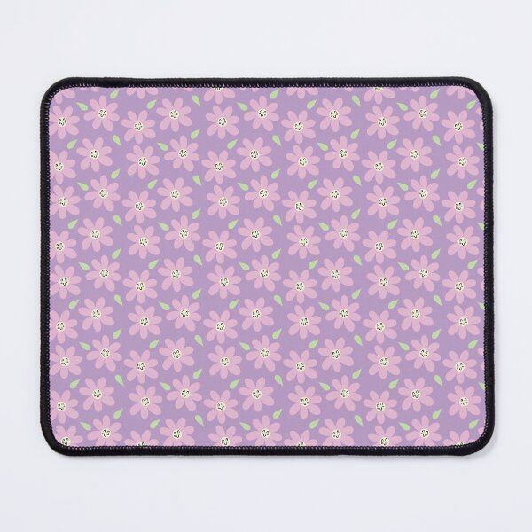 Item preview, Smiling Pink Flowers on Purple designed and sold by Art by Erika with a K.