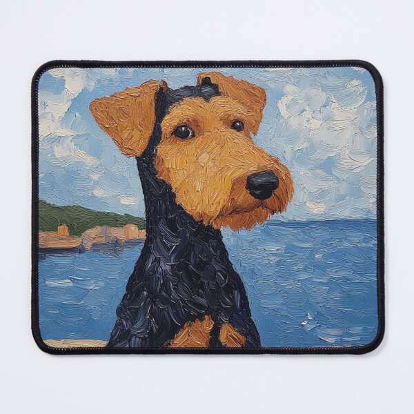 Item preview, Airedale Terrier | Post-impressionist painting style designed and sold by ComicsFactory.