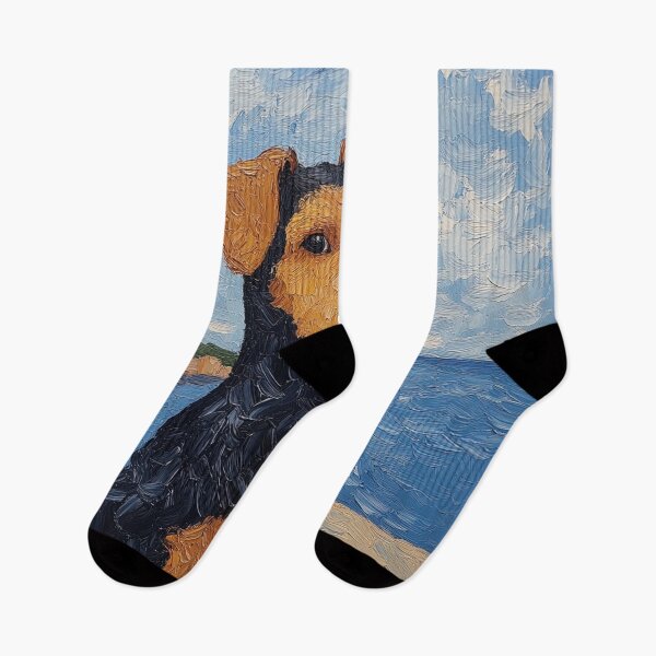 Item preview, Airedale Terrier | Post-impressionist painting style designed and sold by ComicsFactory.