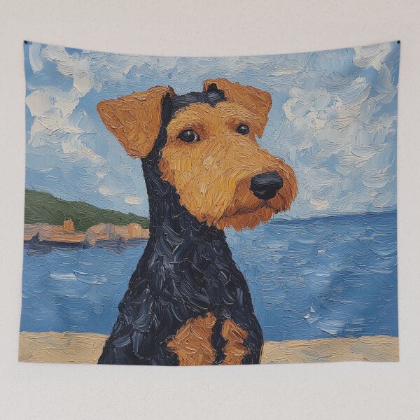 Item preview, Airedale Terrier | Post-impressionist painting style designed and sold by ComicsFactory.