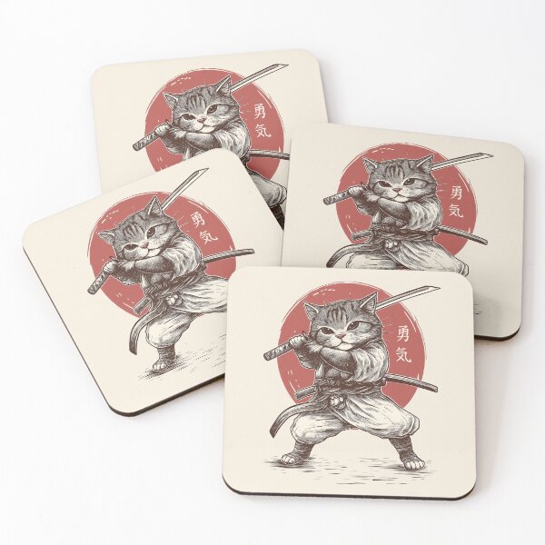 Item preview, Samurai Cat Warrior with Catana Stance designed and sold by NiceThings Store.