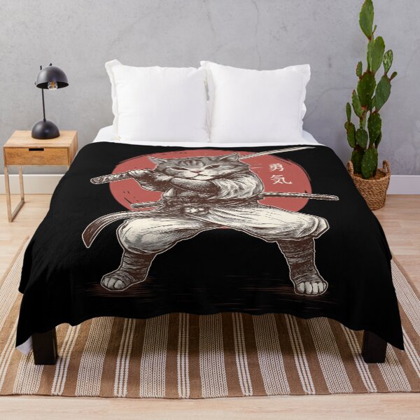 Item preview, Samurai Cat Warrior with Catana Stance designed and sold by NiceThings Store.