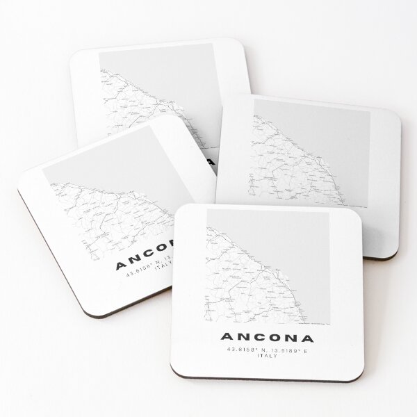 Item preview, Minimalist Ancona Map Art - Italy City Coordinates Design designed and sold by RM-Journey.