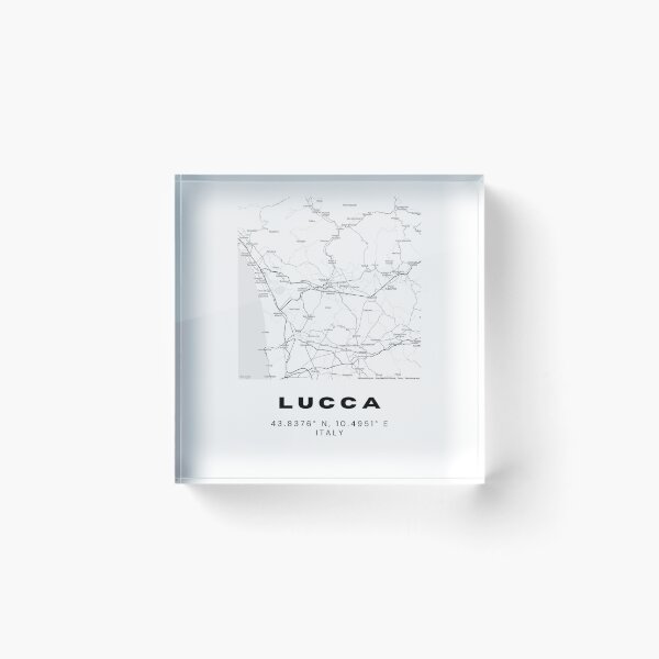 Item preview, Minimalist Lucca Map Art - Italy City Coordinates Design designed and sold by RM-Journey.