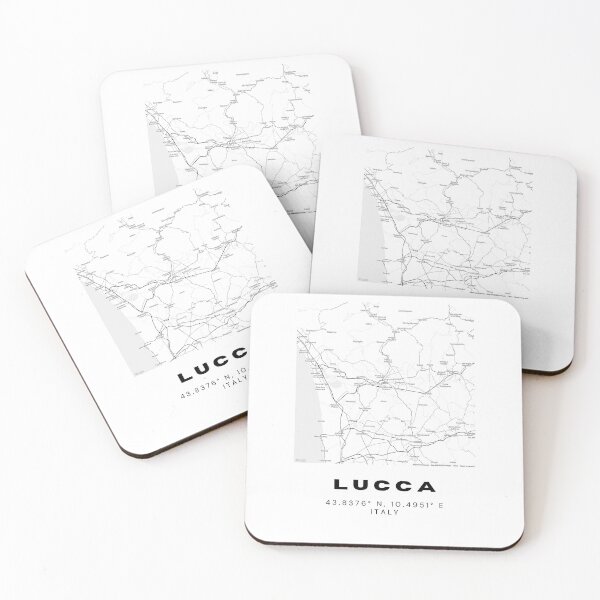 Item preview, Minimalist Lucca Map Art - Italy City Coordinates Design designed and sold by RM-Journey.