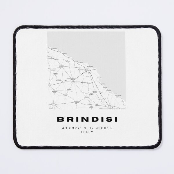 Item preview, Minimalist Brindisi Map Art - Italy City Coordinates Design designed and sold by RM-Journey.