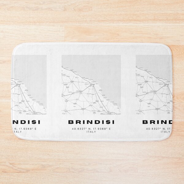 Item preview, Minimalist Brindisi Map Art - Italy City Coordinates Design designed and sold by RM-Journey.