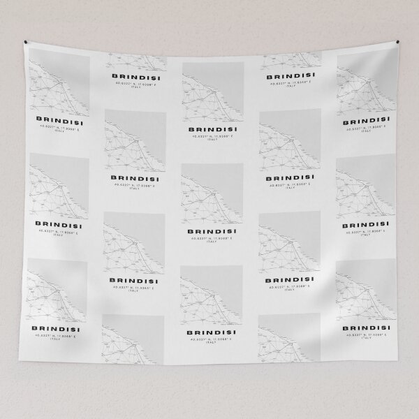 Item preview, Minimalist Brindisi Map Art - Italy City Coordinates Design designed and sold by RM-Journey.