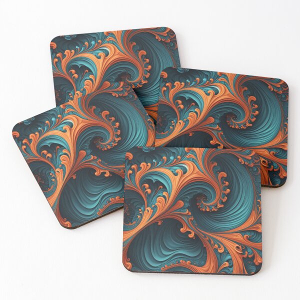 Item preview, Vivid Fractal Flow with Fiery Accents designed and sold by Harmonic_Layers.