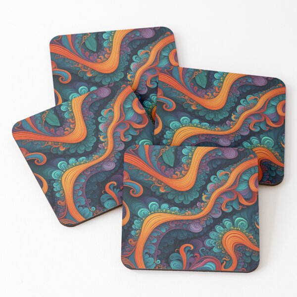 Item preview, Abstract Lava and Ocean Wave Pattern designed and sold by Harmonic_Layers.
