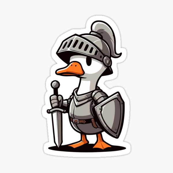 Item preview, Cute Goose Knight Medieval designed and sold by TomFrontierArt.