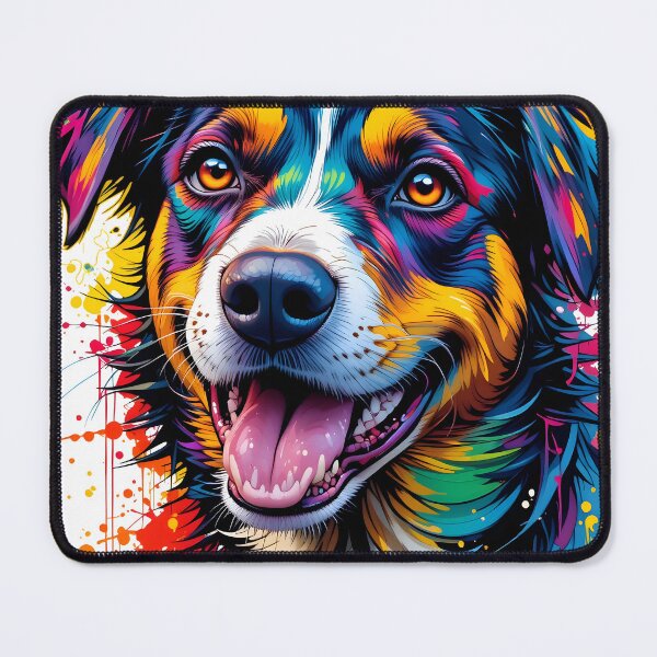 Item preview, Joyful Dog Portrait - Vibrant Colors and Playful Expression designed and sold by BrushRushX.