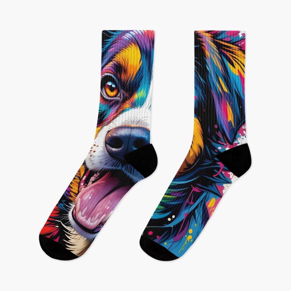 Item preview, Joyful Dog Portrait - Vibrant Colors and Playful Expression designed and sold by BrushRushX.