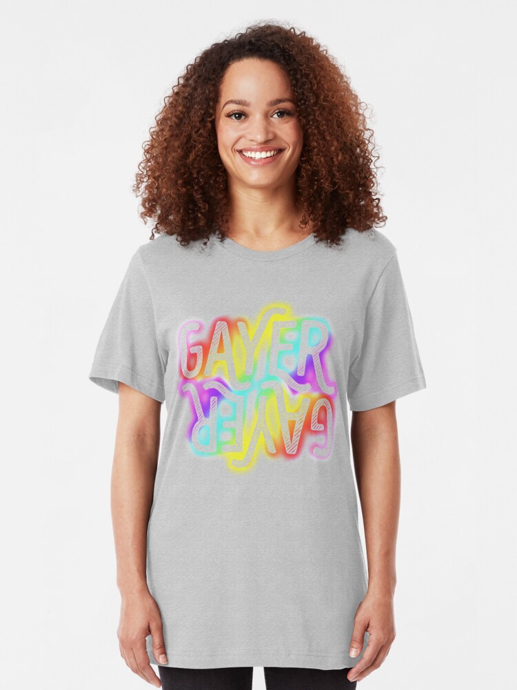 Alternate view of Clearly Gayer Slim Fit T-Shirt