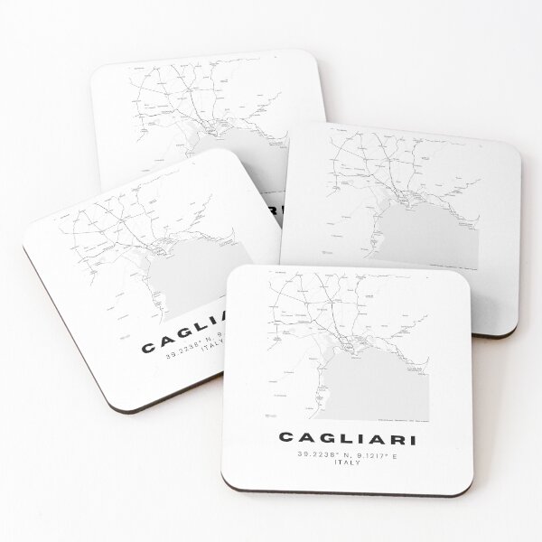 Item preview, Minimalist Cagliari Map Art - Italy City Coordinates Design designed and sold by RM-Journey.