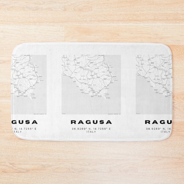 Item preview, Minimalist Ragusa Map Art - Italy City Coordinates Design designed and sold by RM-Journey.