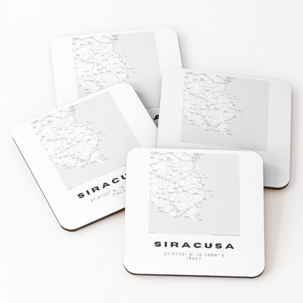 Item preview, Minimalist Siracusa Map Art - Italy City Coordinates Design designed and sold by RM-Journey.