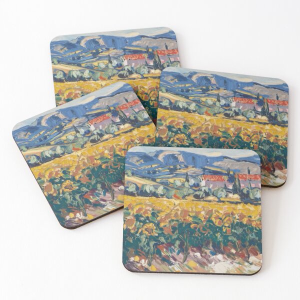 Item preview, Sunflower Fields in Provence – Post-Impressionist Painting designed and sold by CARRAANN.