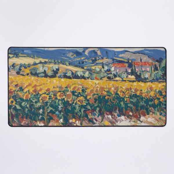 Item preview, Sunflower Fields in Provence – Post-Impressionist Painting designed and sold by CARRAANN.