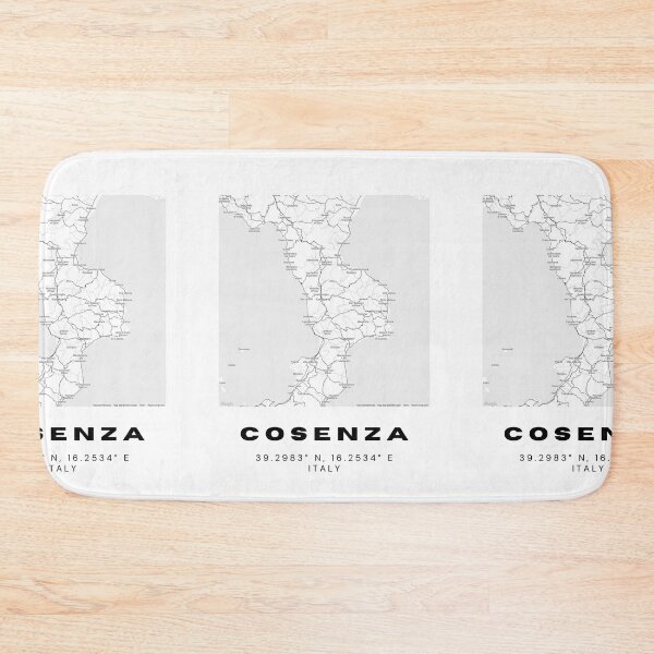 Item preview, Minimalist Cosenza Map Art - Italy City Coordinates Design designed and sold by RM-Journey.